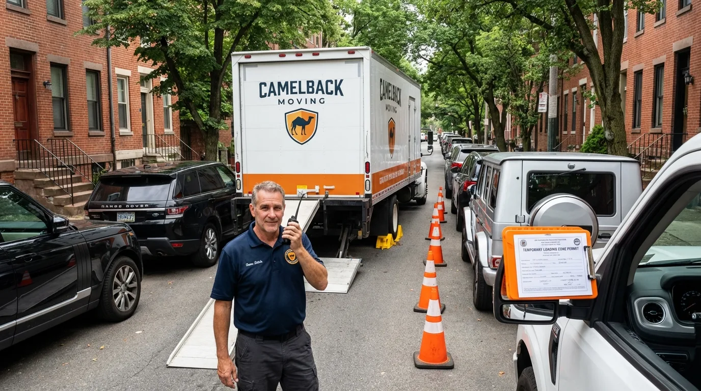 City street loading permit setup in Le Grand, CA